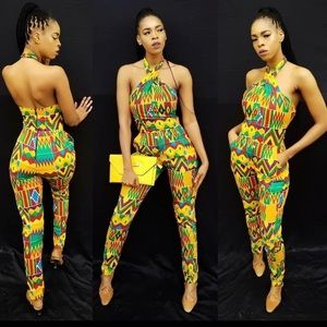 Ghana Ankara Jumpsuit, size L